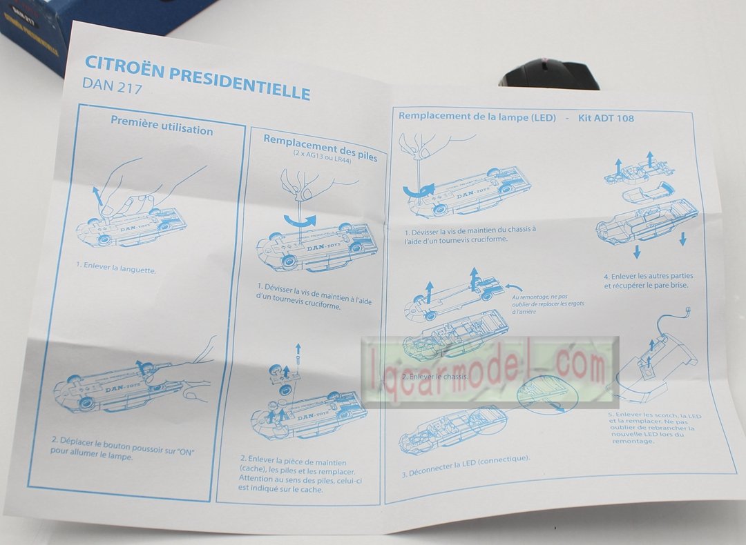 1/43 DAN TOYS Citroen DS Presidentielle chauffeur DAN 217 Diecast Model old Stock Collectible Car Model - Image 10