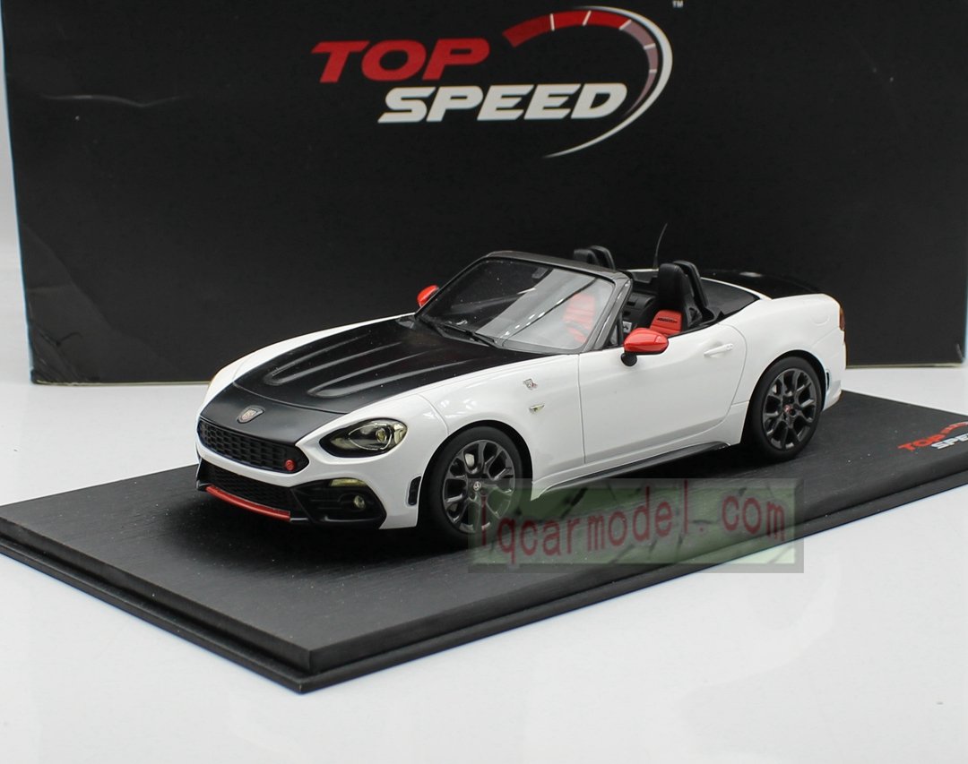 1/18 Top Speed Fiat Abarth 124 Spider Turini 1975 White TS0077 Limited