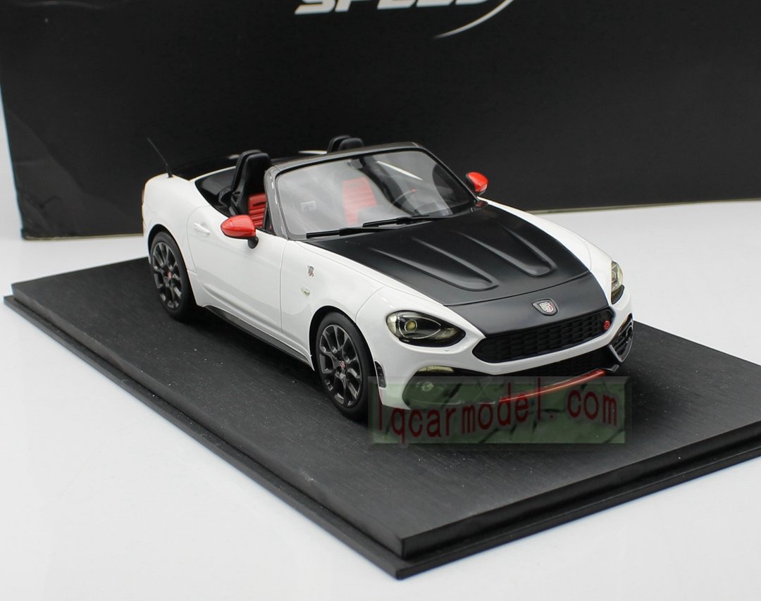 1/18 Top Speed Fiat Abarth 124 Spider Turini 1975 White TS0077 Limited - Image 3