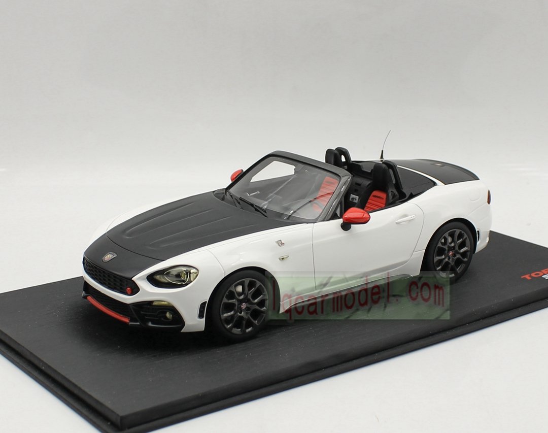 1/18 Top Speed Fiat Abarth 124 Spider Turini 1975 White TS0077 Limited - Image 7