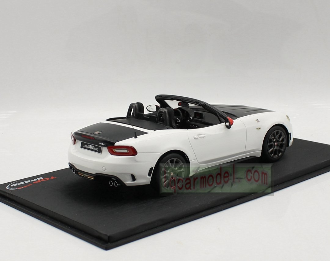 1/18 Top Speed Fiat Abarth 124 Spider Turini 1975 White TS0077 Limited - Image 10