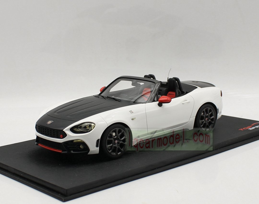 1/18 Top Speed Fiat Abarth 124 Spider Turini 1975 White TS0077 Limited - Image 11
