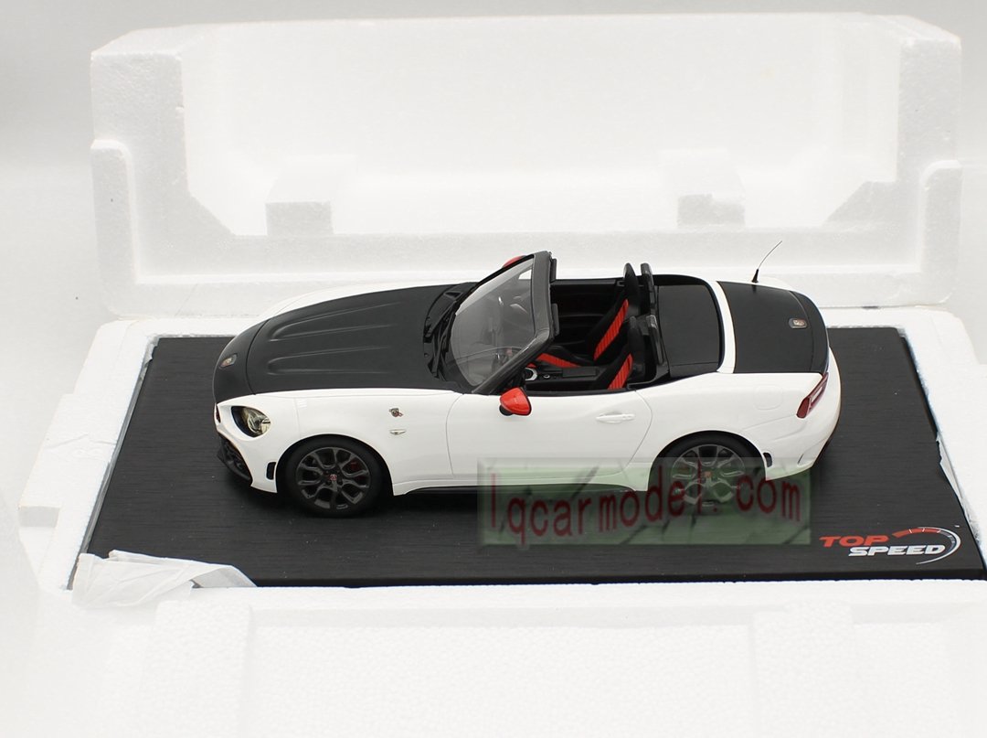 1/18 Top Speed Fiat Abarth 124 Spider Turini 1975 White TS0077 Limited - Image 12