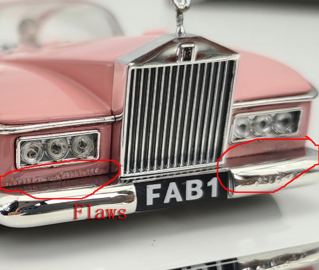 1/43 HRN Rolls Royce Thunderbirds FAB1 Lady Penelope's with driver Resin Flaw - Image 6