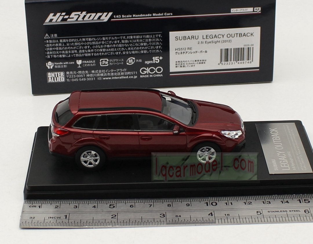Collectible Car Model 1/43 HI STORY SUBARU LEGACY OUTBACK 2.5I Eyesight 2012 HS512 RE Resin car model - Image 7