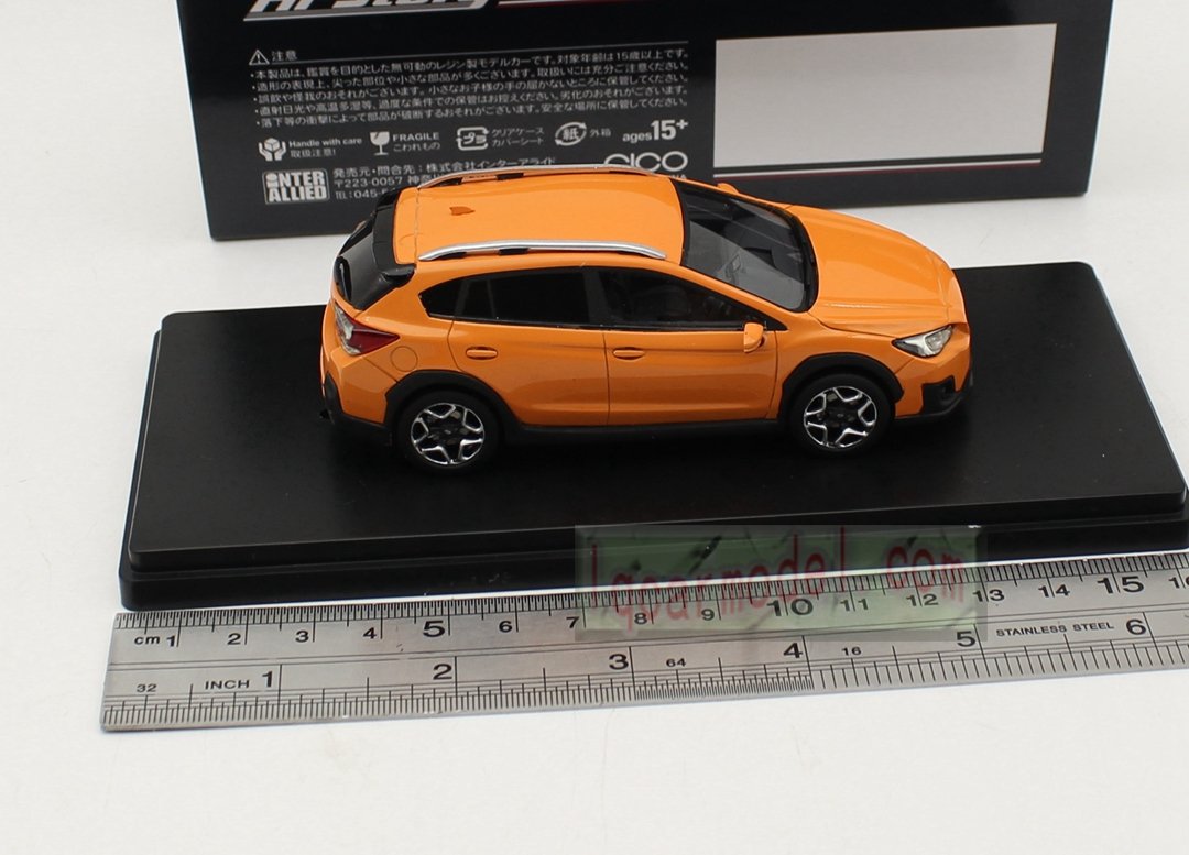 1/43 HI STORY SUBARU XV 2.0i-S EyeSight 2017 orange Resin Collectible Car Model - Image 4