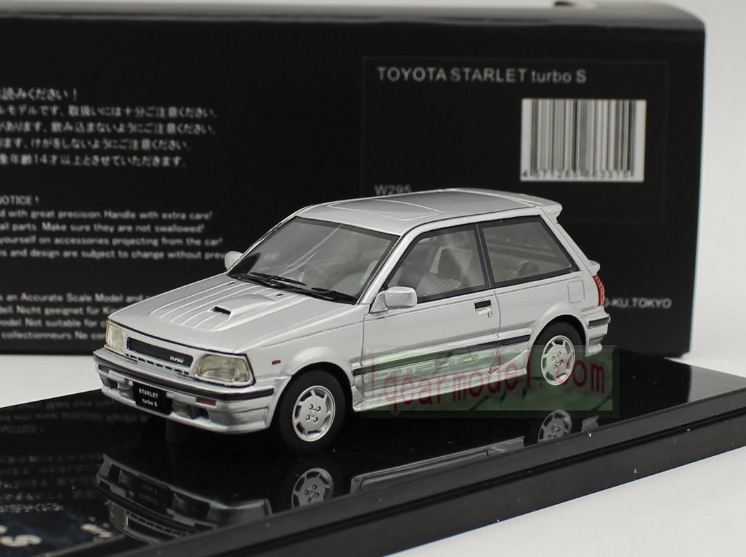 1/43 WIT'S TOYOTA STARLET TURBO S W295 Silver Resin Car Model