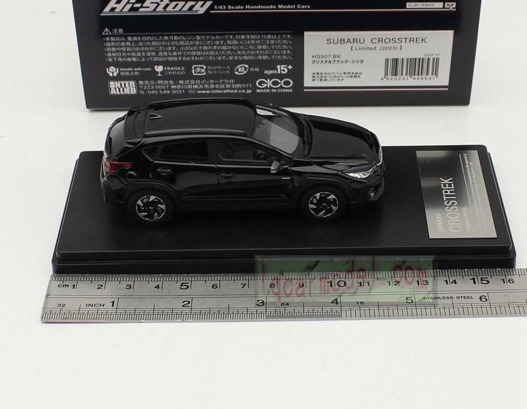 1/43 HI STORY SUBARU CROSSTREK 2023 HS507 BK Resin car model - Image 6