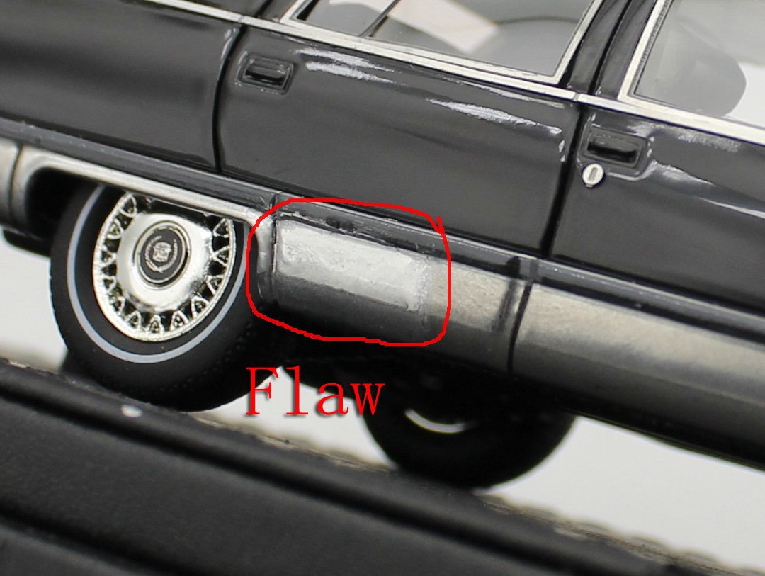 1/43 VAV 1993 Cadillac Fleetwood Brougham Car model Black color Flaw - Image 8