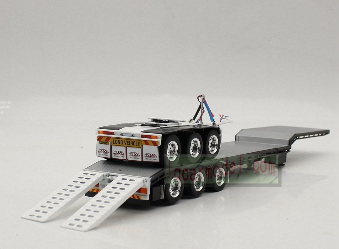1/50 Iconic Replicas 45' EXTENDABLE DROPDECK Drop Deck Trailer Diecast black&white - Image 9