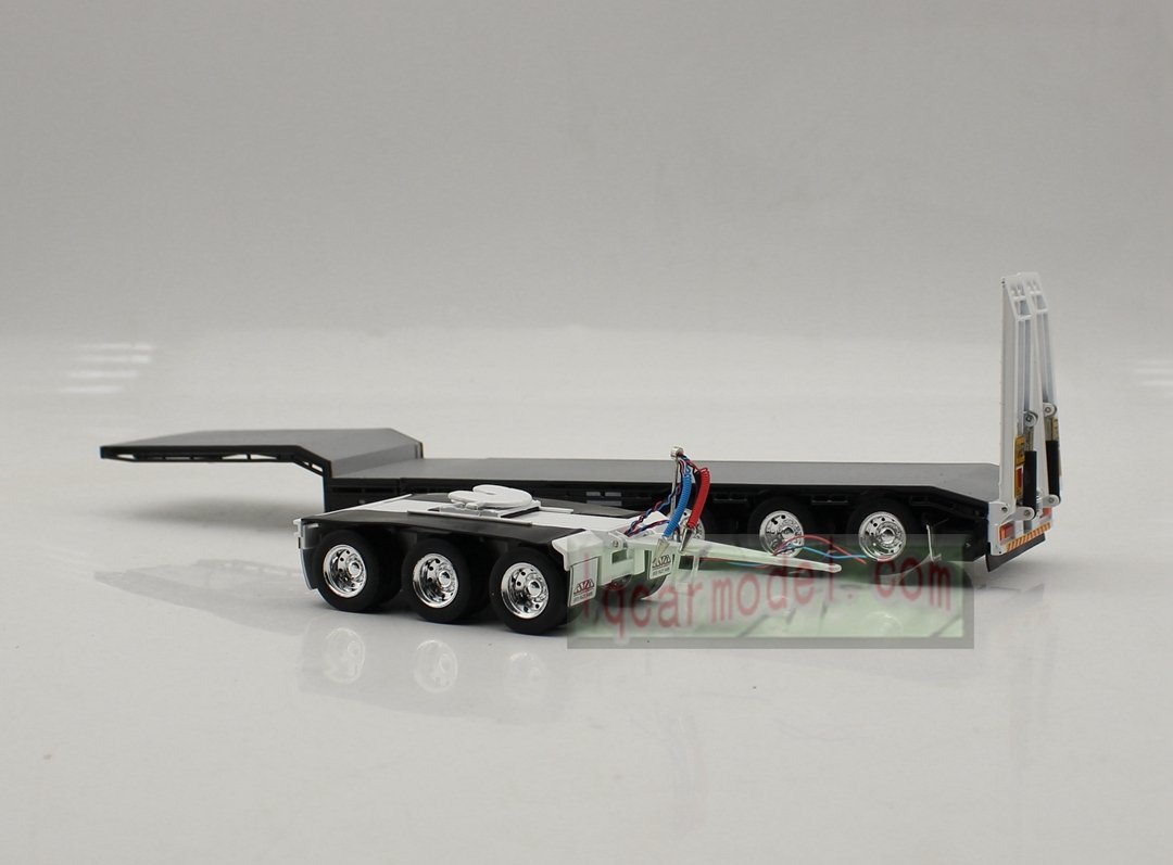 1/50 Iconic Replicas 45' EXTENDABLE DROPDECK Drop Deck Trailer Diecast black&white - Image 12