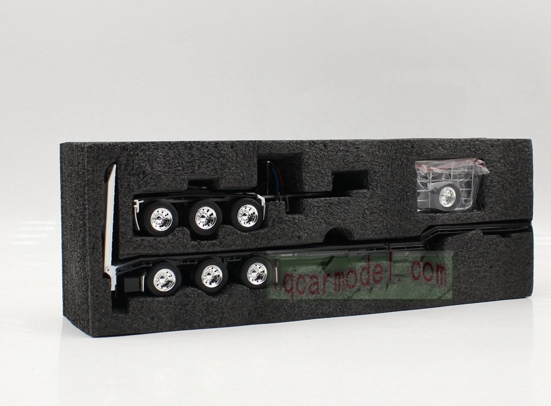 1/50 Iconic Replicas 45' EXTENDABLE DROPDECK Drop Deck Trailer Diecast black&white - Image 13