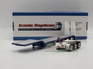 1/50 Iconic Replicas 45' EXTENDABLE DROPDECK Drop Deck Trailer Diecast blue&white