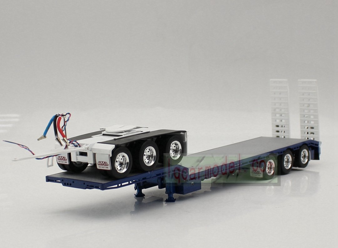1/50 Iconic Replicas 45' EXTENDABLE DROPDECK Drop Deck Trailer Diecast blue&white - Image 14