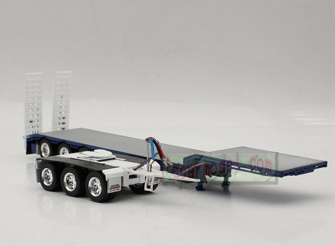 1/50 Iconic Replicas 45' EXTENDABLE DROPDECK Drop Deck Trailer Diecast blue&white - Image 13