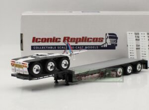 1/50 Iconic Replicas 45' EXTENDABLE DROPDECK Drop Deck Trailer Diecast black&white