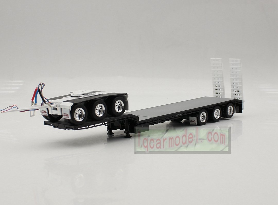1/50 Iconic Replicas 45' EXTENDABLE DROPDECK Drop Deck Trailer Diecast black&white - Image 6