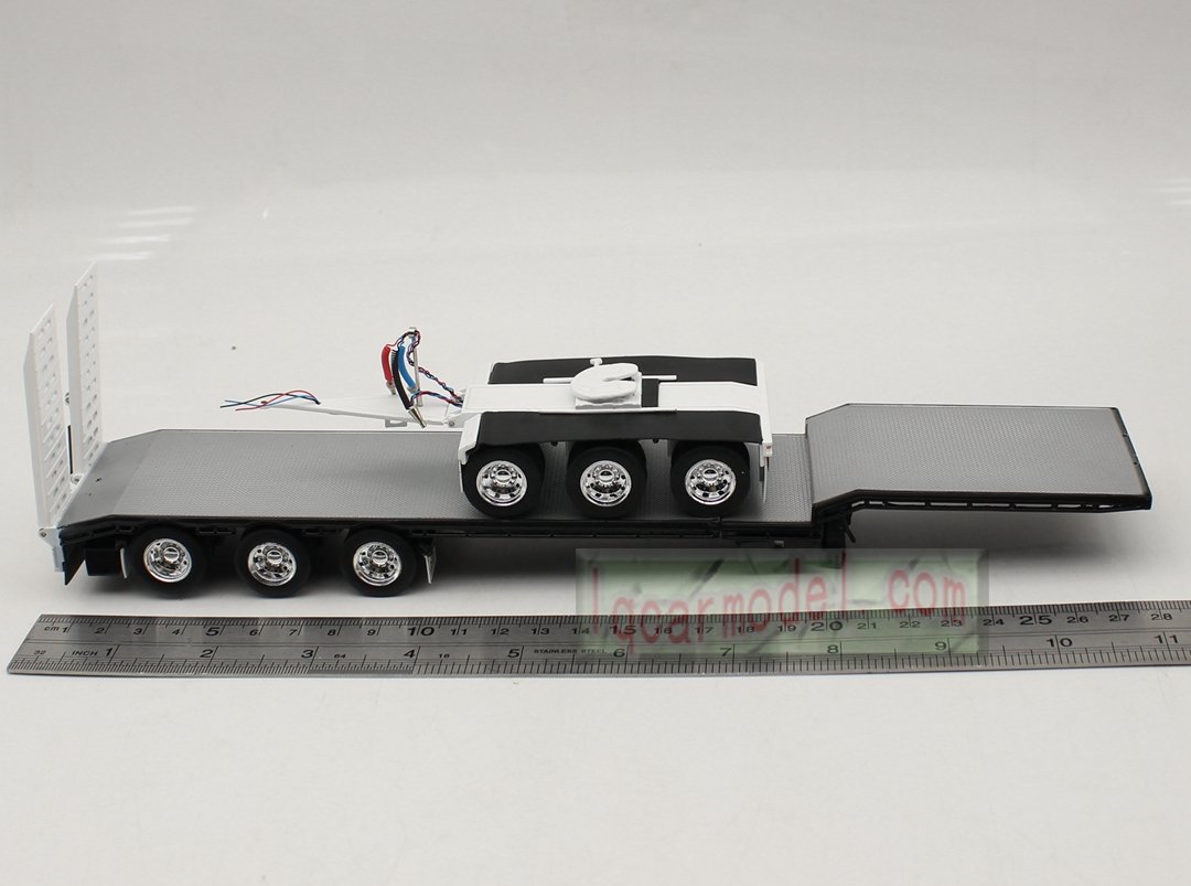 1/50 Iconic Replicas 45' EXTENDABLE DROPDECK Drop Deck Trailer Diecast black&white - Image 8