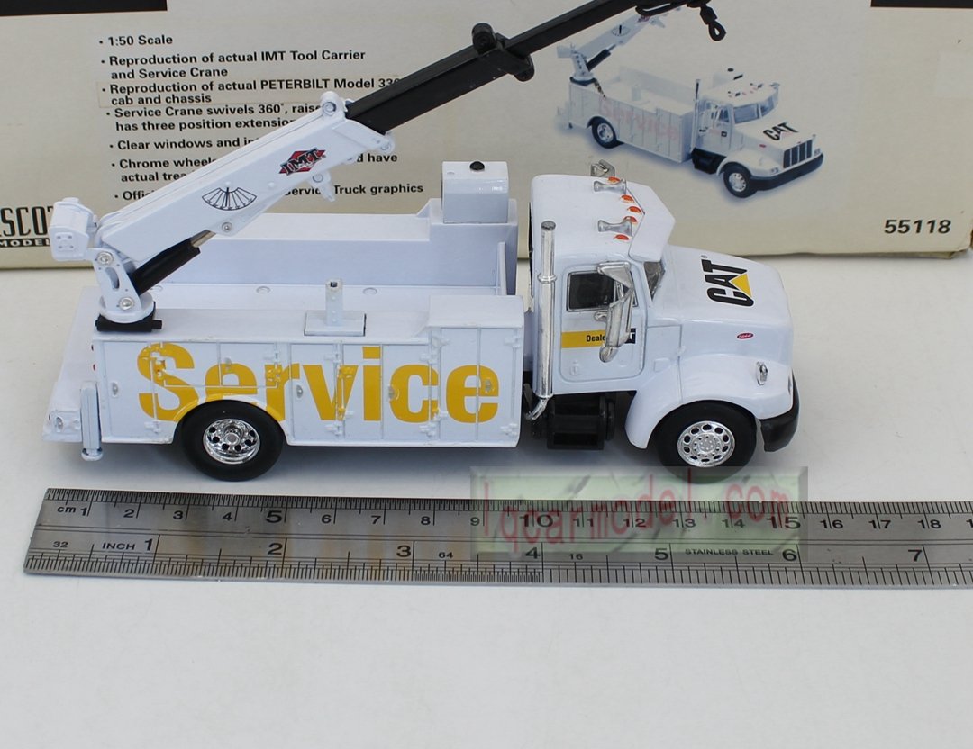 1/50 Scale Norscot 55118 CAT Dealer Service Truck Peterbilt Model Flaw - Image 12