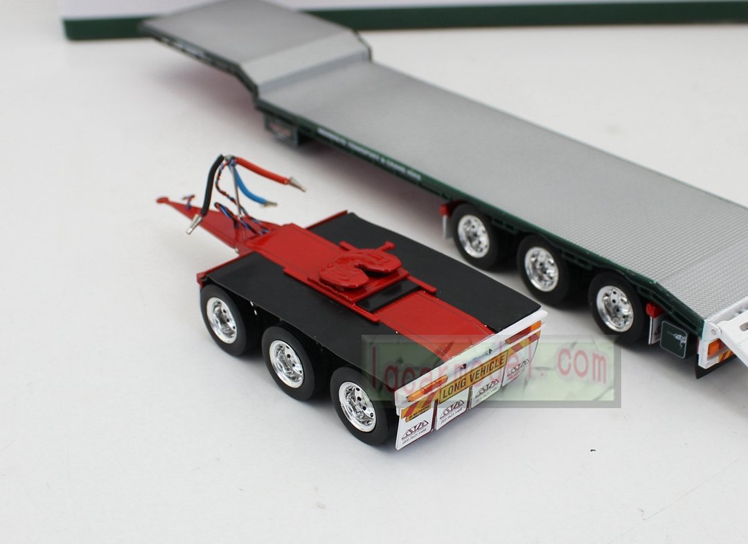 1/50 Iconic Replicas 45' EXTENDABLE DROPDECK Drop Deck Trailer Diecast Green&Red - Image 15