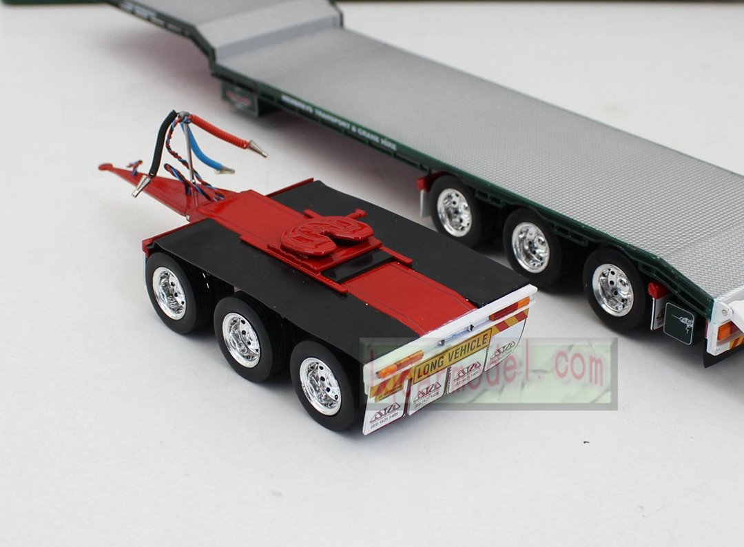 1/50 Iconic Replicas 45' EXTENDABLE DROPDECK Drop Deck Trailer Diecast Green&Red - Image 16