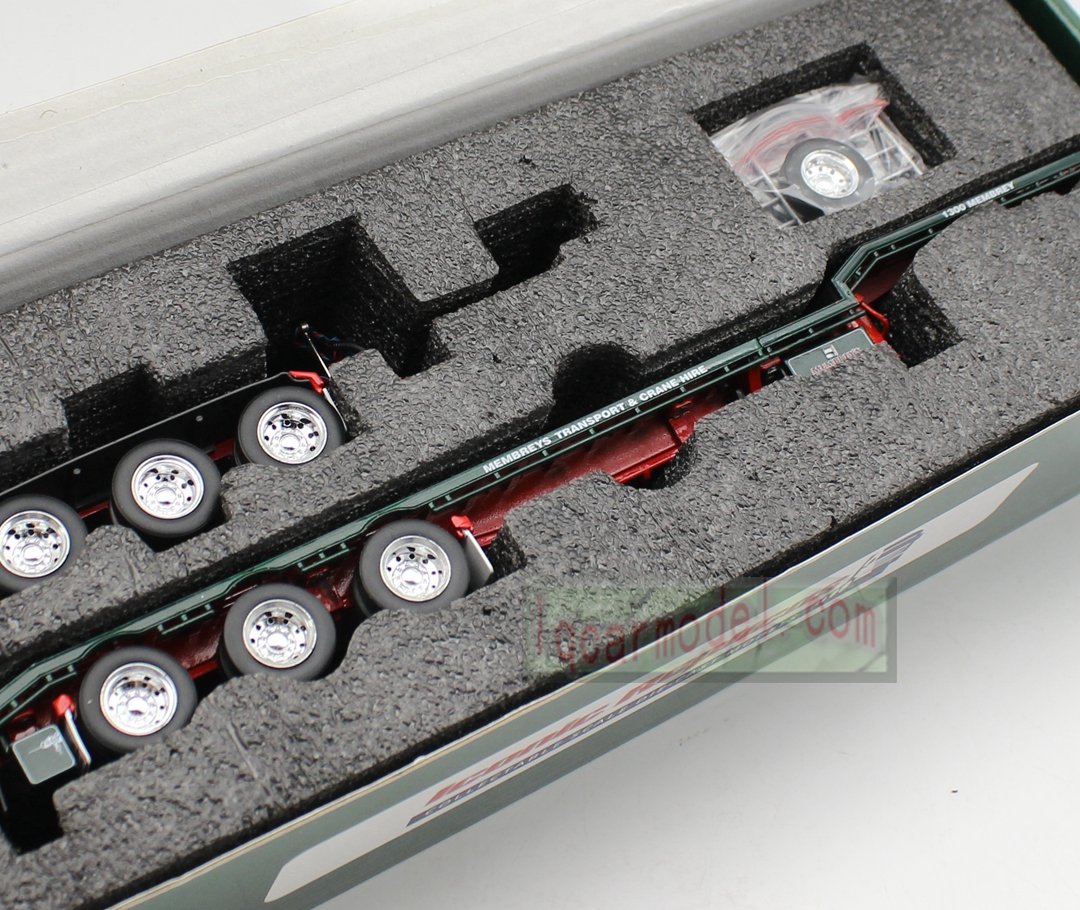 1/50 Iconic Replicas 45' EXTENDABLE DROPDECK Drop Deck Trailer Diecast Green&Red - Image 19