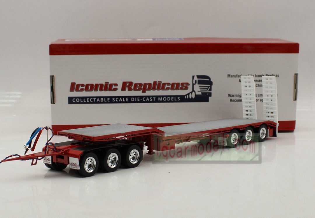 1/50 Iconic Replicas 45' EXTENDABLE DROPDECK Drop Deck Trailer Diecast Red