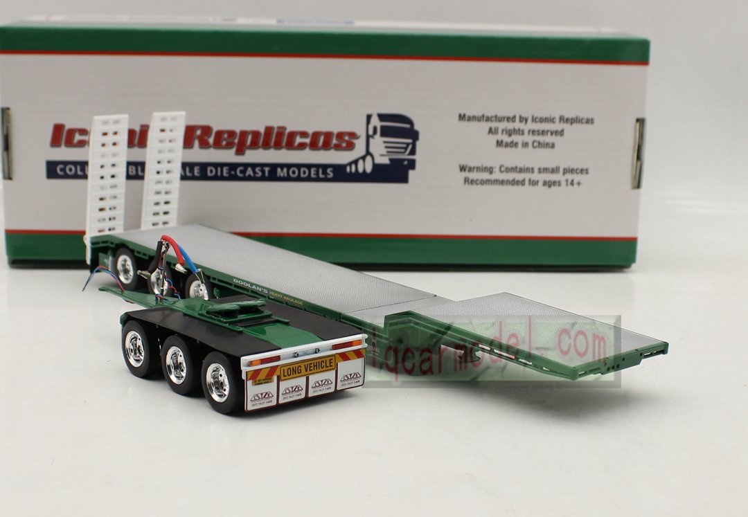 1/50 Iconic Replicas 45' EXTENDABLE DROPDECK Drop Deck Trailer Diecast Green