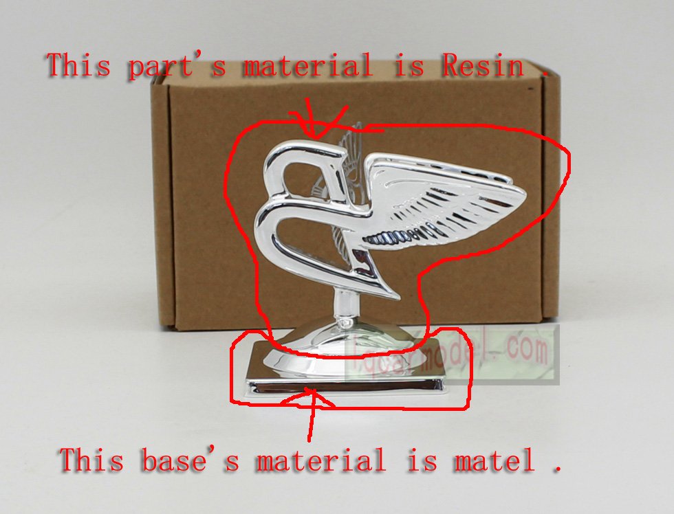 Bentley Flying 'B' Ornament Mascot Resin&Metal Model Decorations Silver color - Image 2