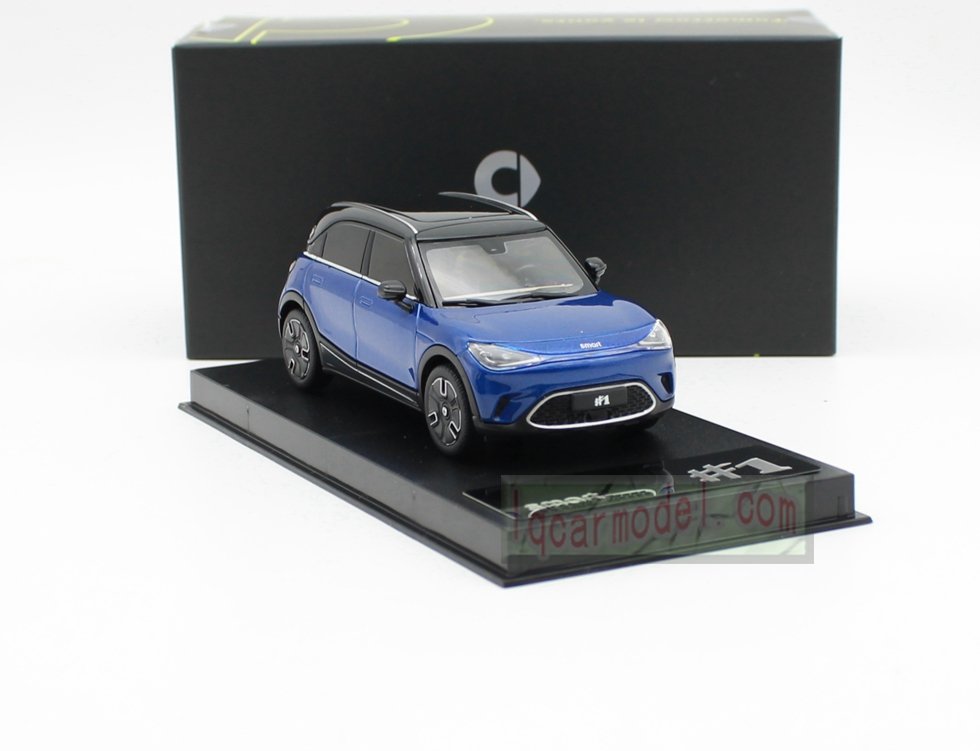 1/43 Scale Smart #1 Diecast Car Model blue color - Image 6